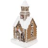 Clayre & Eef Peperkoekhuisje met LED 13x11x25 cm Polyresin Kerstdecoratie