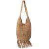 Juleeze JZBG0301 strandtas 35x35 cm bruin synthetische boho-look franjes