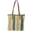 Juleeze Strandtas 36x40 cm Beige Groen Boho Synthetisch