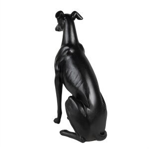 Clayre & Eef 6PR5069 Decoratiefiguurtje Hond Zwart 20x10x30 cm Polyresin