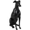 Clayre & Eef 6PR5069 Decoratiefiguurtje Hond Zwart 20x10x30 cm Polyresin