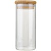 Clayre & Eef 6GL4910M Voorraadpot met deksel Transparant glas Bamboe Ø 5x13 cm