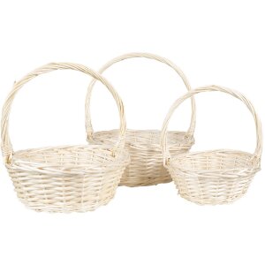 Clayre & Eef 65722 Mand Set van 3 Rotan Beige...