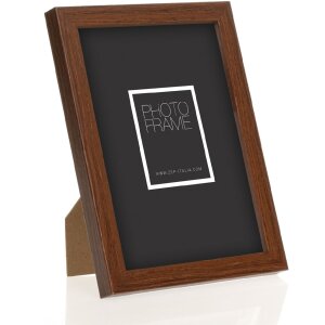 ZEP houten lijst hal 15x20 cm bruin helder glas blokprofiel