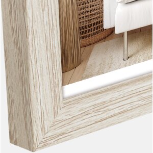 ZEP houten frame hal 15x20 cm naturel helder glas met standaard ophangfunctie