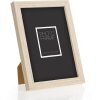 ZEP houten frame hal 15x20 cm naturel helder glas met standaard ophangfunctie