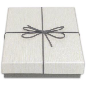 ZEP Doos Piacenza B 32x32x4 cm Cadeaudoos met strik Grijs