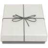 ZEP Box Piacenza B 26x26x4 cm Papieren geschenkdoos met strik grijs