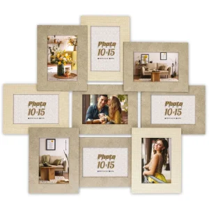 ZEP MDF fotolijst Zante voor 9 fotos 10x15 cm 64x56 cm Beige