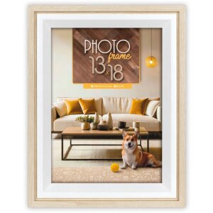 ZEP fotolijst Bologna creme 18x24 cm MDF hout look helder...