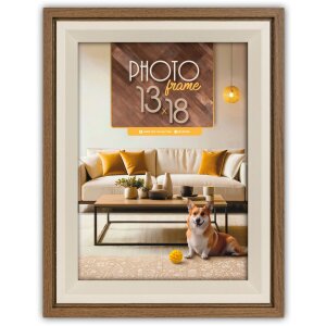 ZEP Bologna fotolijst bruin 18x24 cm MDF hout look helder...