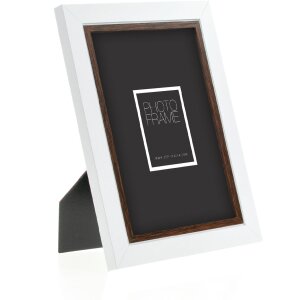 ZEP houten fotolijst Caen 20x30 cm tweekleurig wit bruin voor wandtafel