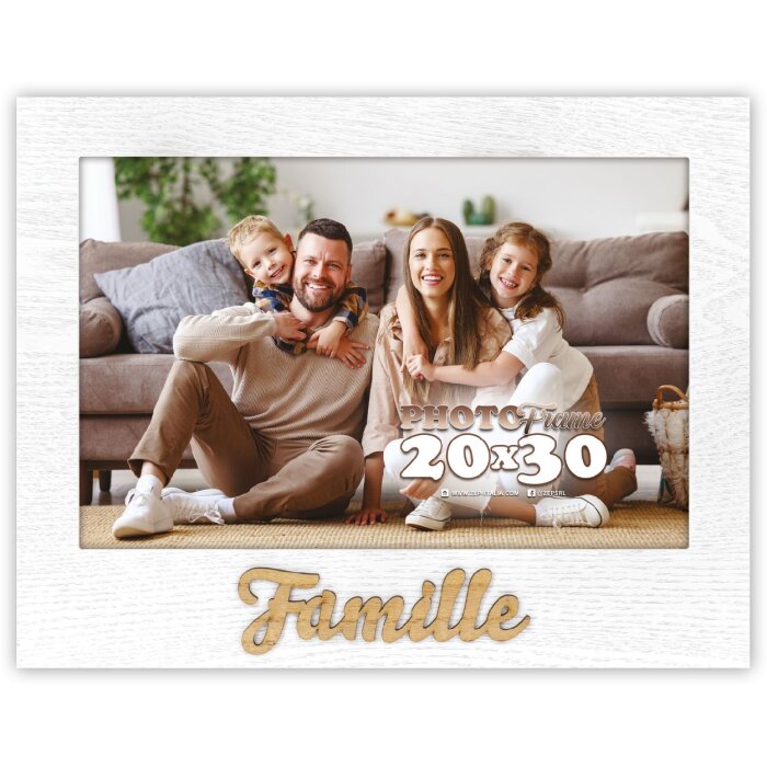 ZEP fotolijst Famille 20x30 cm wit hout portretlijst