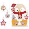 ZEP PINGU Houten decoratiehanger ster sneeuwvlok 6x6 cm Willekeurige kleur levering