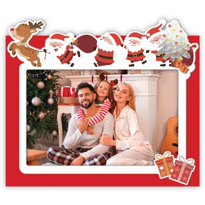 ZEP ZT2946 Cortina 10x15 cm fotolijst hout rood kerstdesign