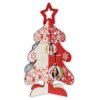 ZEP kerstboom hout rood wit 65 cm hoog 45 cm breed Decoratieve boom plug-in systeem