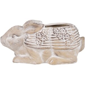 Clayre & Eef 6TE0543 Bloempot Konijn Beige Bruin...