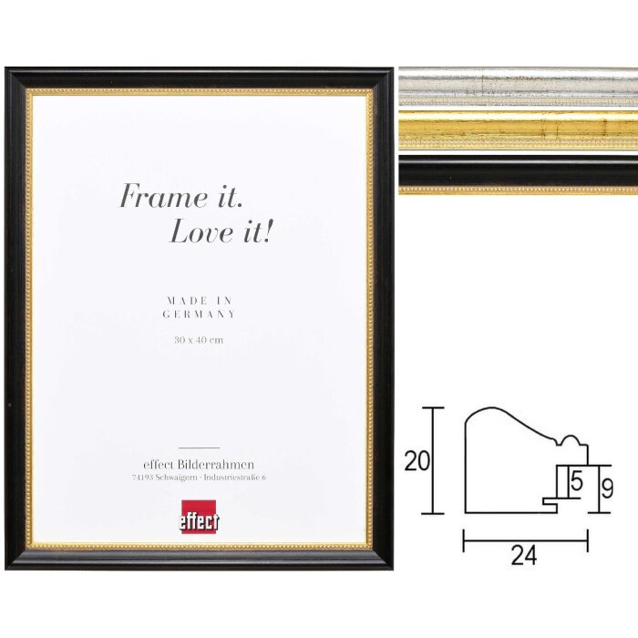 Effect massief houten frame Profiel 85 Impact metalen afwerking