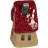 Clayre & Eef 6CE1777 Decoratie Huis Bruin Rood Keramiek 10x8x13 cm Landelijke Stijl