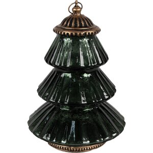 Clayre & Eef 6GL4574GR Kerstboom LED glas groen...