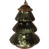 Clayre & Eef 6GL4574GR Kerstboom LED glas groen Ø 16x22 cm landelijke stijl