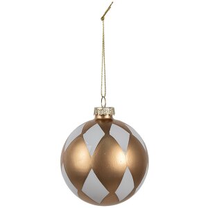 Clayre & Eef 6GL4610 Kerstbal goud wit Ø 8 cm...