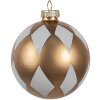 Clayre & Eef 6GL4610 Kerstbal goud wit Ø 8 cm glas modern