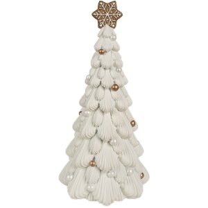 Clayre & Eef 6PR4245 Kerstboom Decoratie Wit Bruin...