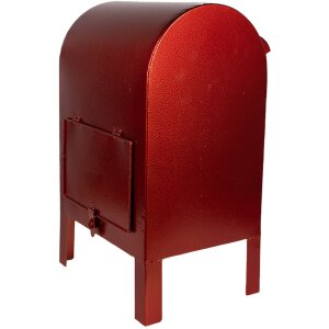 Clayre & Eef 6Y5625 Brievenbus Rood 21x19x34 cm Kerstdecoratie in landelijke stijl