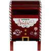 Clayre & Eef 6Y5625 Brievenbus Rood 21x19x34 cm Kerstdecoratie in landelijke stijl