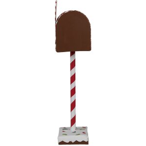 Clayre & Eef 6Y5629 Brievenbus Bruin 14x8x37 cm Kerstdecoratie landelijke stijl