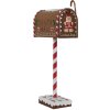 Clayre & Eef 6Y5629 Brievenbus Bruin 14x8x37 cm Kerstdecoratie landelijke stijl