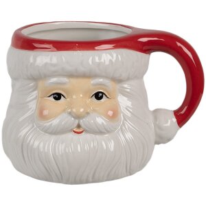 Clayre & Eef 6CEMU0154 Mok Father Christmas Wit Rood...