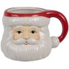 Clayre & Eef 6CEMU0154 Mok Father Christmas Wit Rood 400 ml 14x11x9 cm