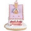 Clayre & Eef 6PR4268 Kersthuis Roze Paars Polyresin 16x13x15 cm