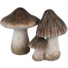 Clayre & Eef 6CE1766 Decoratieve Paddenstoelen Keramiek Bruin Wit 10x8x13 cm