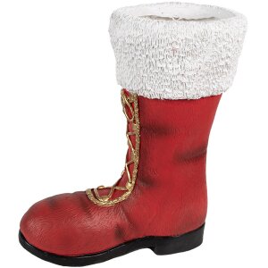 Clayre & Eef 6MG0048 Kerstversiering Laarzen Rood Wit 32x19x36 cm