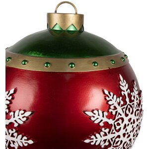 Clayre & Eef 6PR4249 Kerstbal rood polyresin Ø 39x44 cm