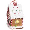 Clayre & Eef 6PR4255 Decoratie Hanger Huis Bruin Wit 7x5x9 cm