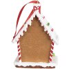 Clayre & Eef 6PR4255 Decoratie Hanger Huis Bruin Wit 7x5x9 cm