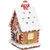 Clayre & Eef 6PR4255 Decoratie Hanger Huis Bruin Wit 7x5x9 cm