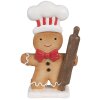 Clayre & Eef 6PR4275 Peperkoekman Decoratie Bruin Wit 11x4x18 cm