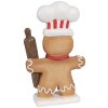 Clayre & Eef 6PR4275 Peperkoekman Decoratie Bruin Wit 11x4x18 cm