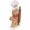 Clayre & Eef 6PR4275 Peperkoekman Decoratie Bruin Wit 11x4x18 cm