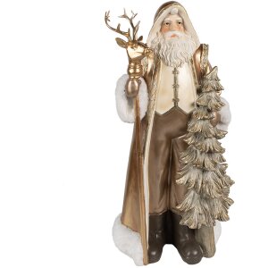 Clayre & Eef 6PR4279 Kerstman Decoratie Goudkleurig...