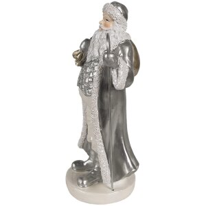 Clayre & Eef 6PR4301 Kerstman Decoratiefiguur Zilver...