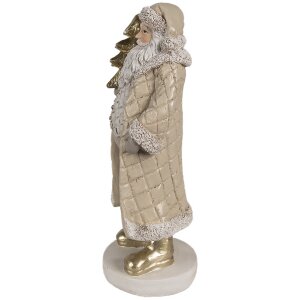 Clayre & Eef 6PR4302 Kerstman Decoratie Beige Goud...