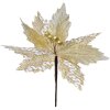 Clayre & Eef 65822 Kerstbloem Wit Goud Ø 22x25 cm Decoratie Plastic