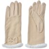 Juleeze JZGL0089BE Handschoenen Beige strik imitatiebont 9x23x1 cm