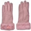 Juleeze JZGL0090P Handschoenen roze 9x23x2 cm met bontrand